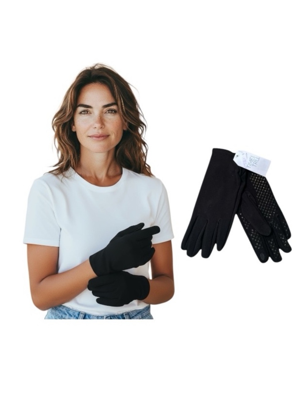 Time And Tru Driving Tech Touch Fleece Lined Gloves